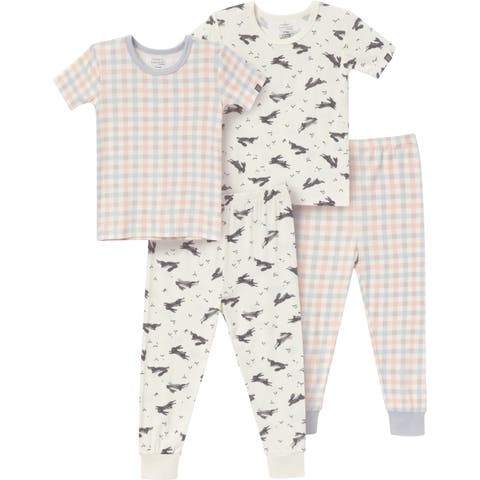 Tight Fitting Footless Pajamas, 4-Piece Set (Toddler)