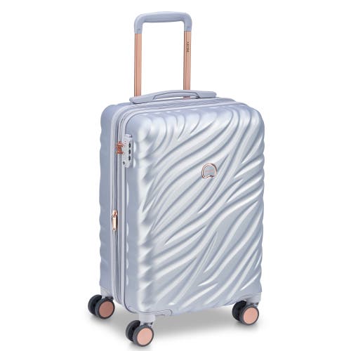 Delsey Paris Alexis Hardside 21-inch Carry-on Expandable Spinner Luggage In Platinum/rose Gold