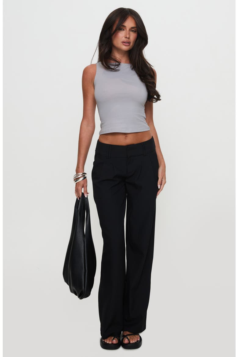 Two Lovers Low Rise Straight Leg Pants, Alternate, color, BLACK