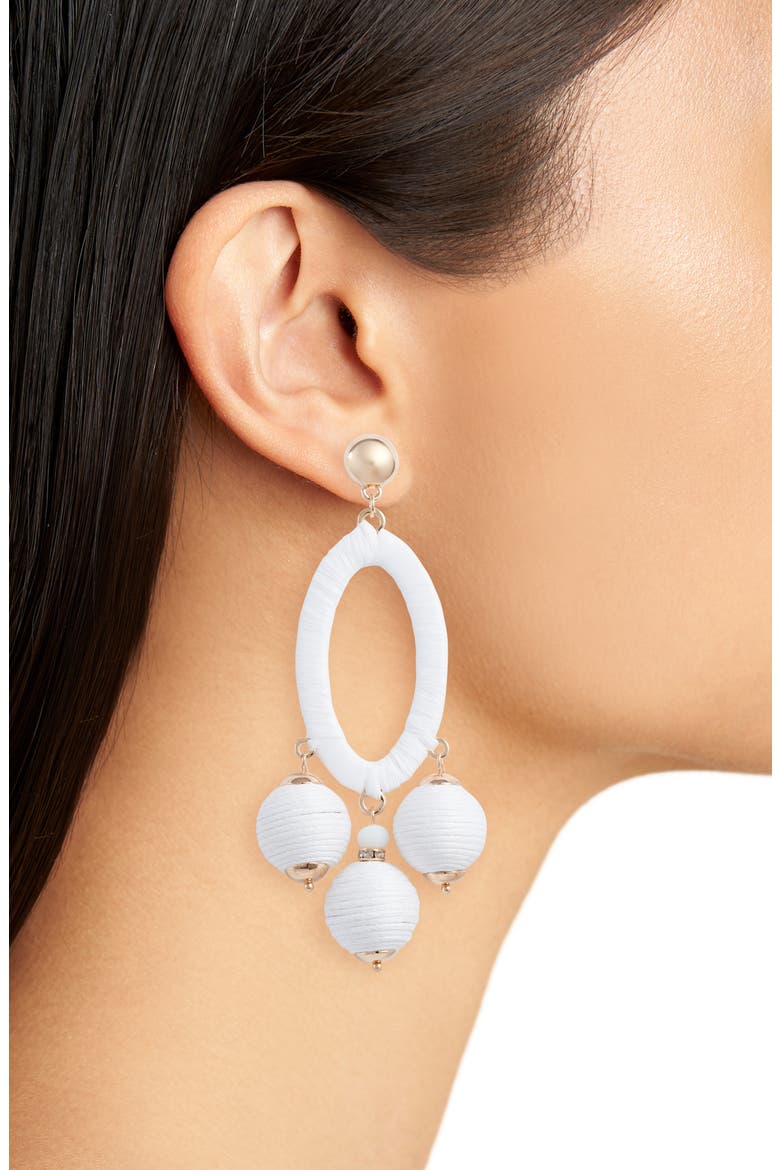 Statement Drop Earrings, Alternate, color, WHITE- GOLD