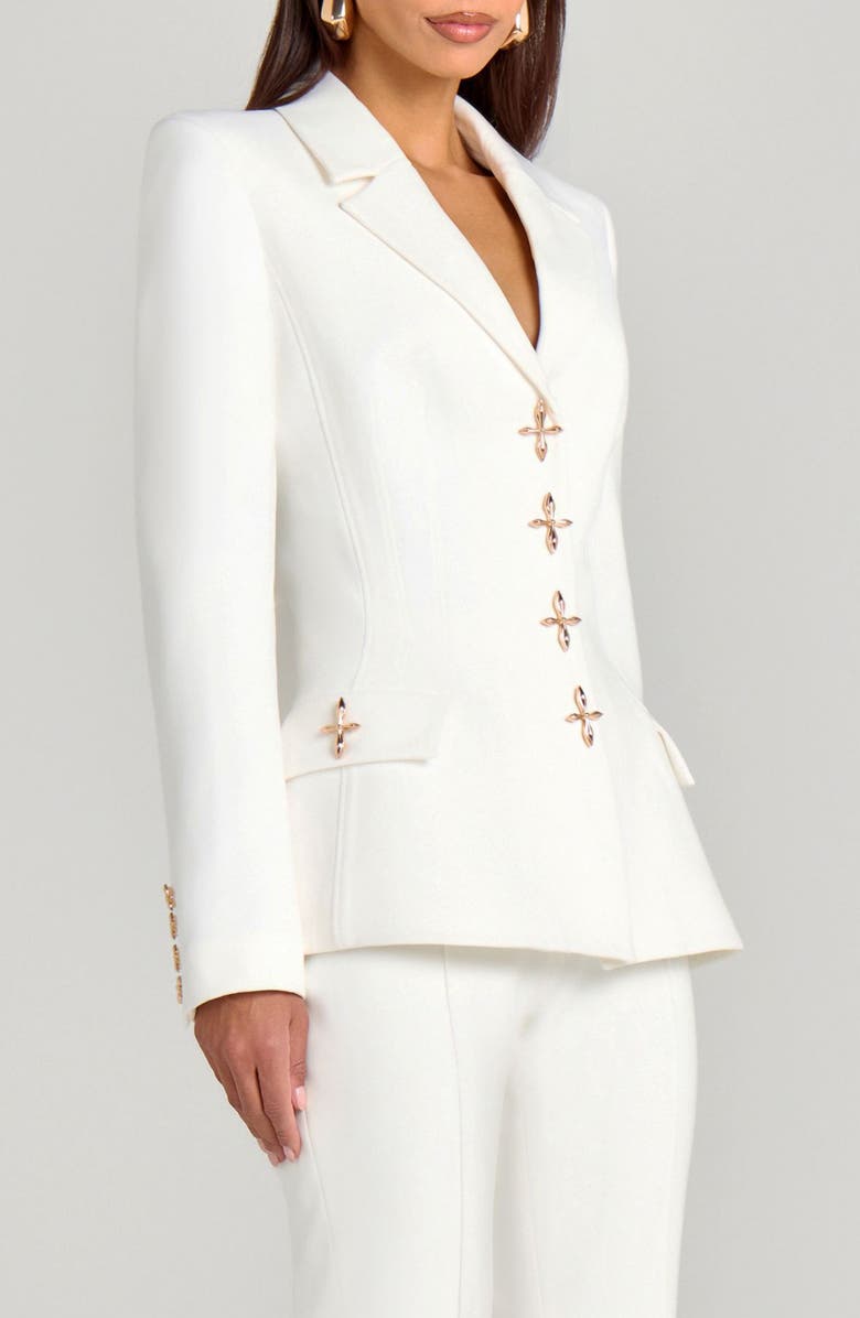 NADINE MERABI Nicola Notch Lapel Stretch Crepe Blazer, Alternate, color,