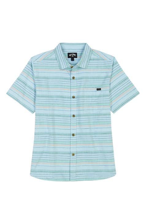 Kids' All Day Stripe Short Sleeve Button-Up Shirt (Toddler, Little Kid & Big Kid)