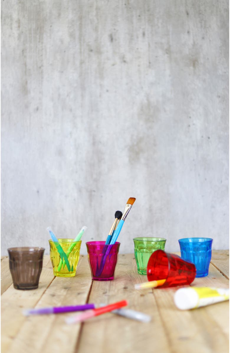 Duralex USA Set of 6 8.75-Ounce Rainbow Tempered Glass French Tumblers, Alternate, color, 