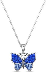 Lily Nily Kids' Crystal Butterfly Pendant Necklace