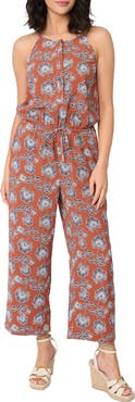 GIBSONLOOK Villa Mia Sleeveless Henley Jumpsuit
