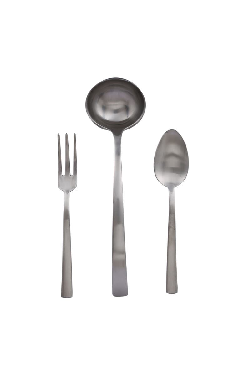 Mepra Levantina Serving Set - 3 Pieces, Main, color, Ice Silver