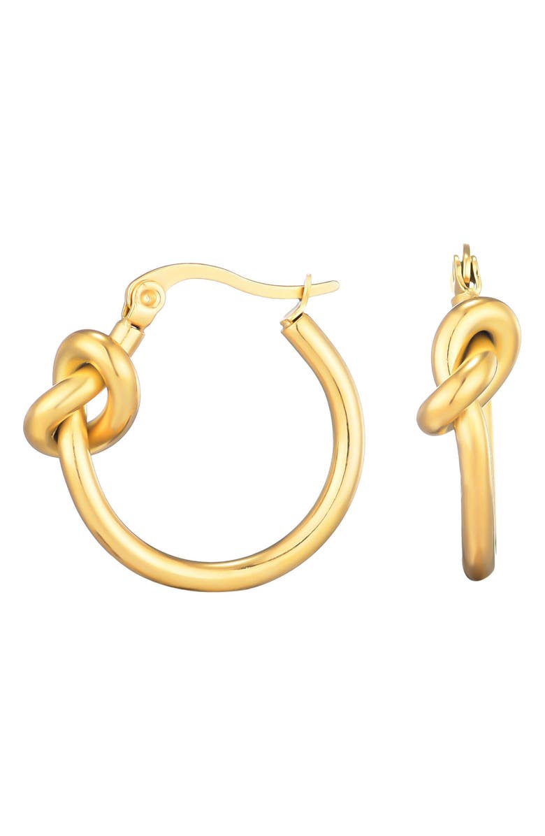 Adornia Knotted Hoop Earrings, Alternate, color, Gold