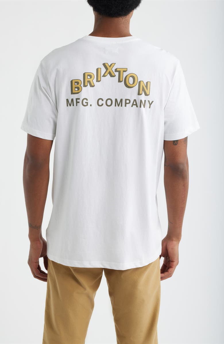 Brixton Roman Pocket Graphic T-Shirt, Alternate, color, White