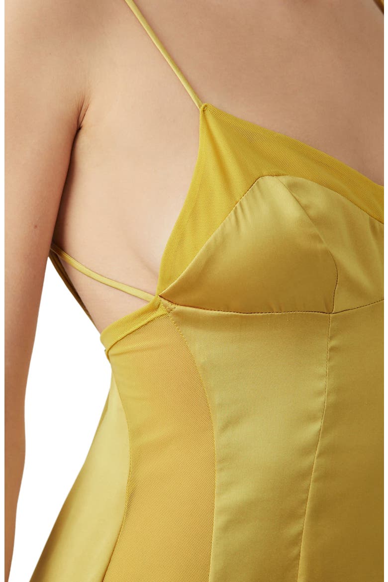 City Cool Satin Slipdress, Alternate, color, BITTER OIL