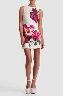 Clyde Placed Floral Tweed Minidress