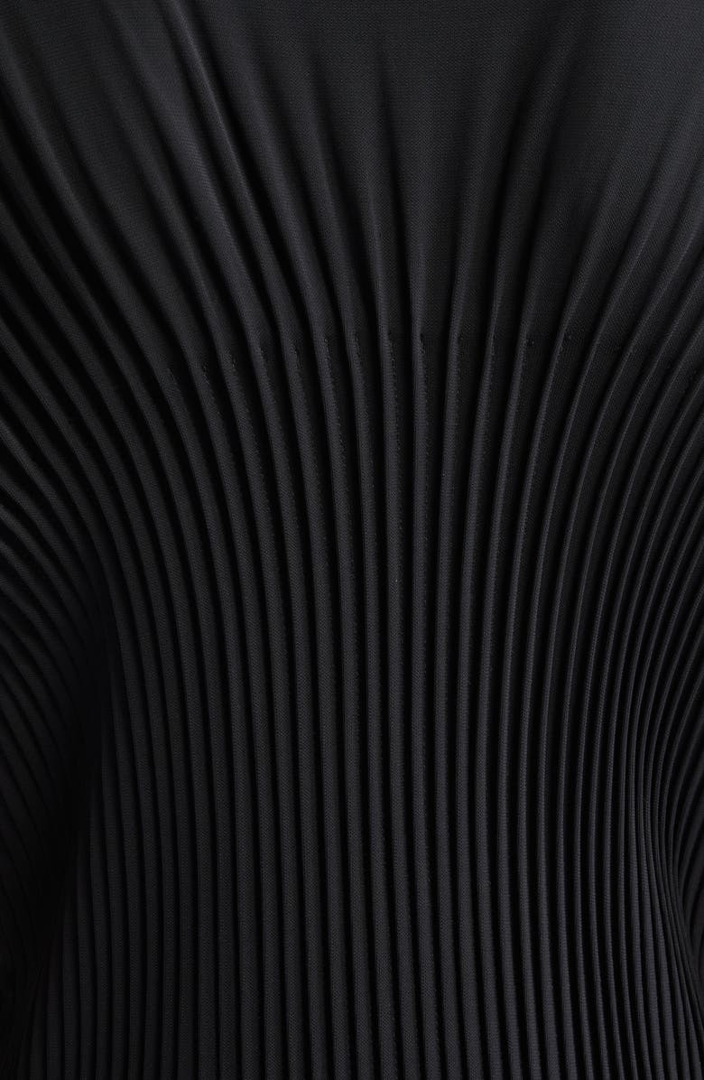 TOTEME Knife Pleated Cap Sleeve Jersey Maxi Dress, Alternate, color, Black