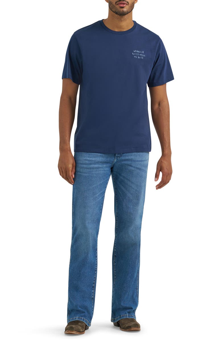 Wrangler Western Slim Straight Leg Jeans, Alternate, color, Sky Breeze