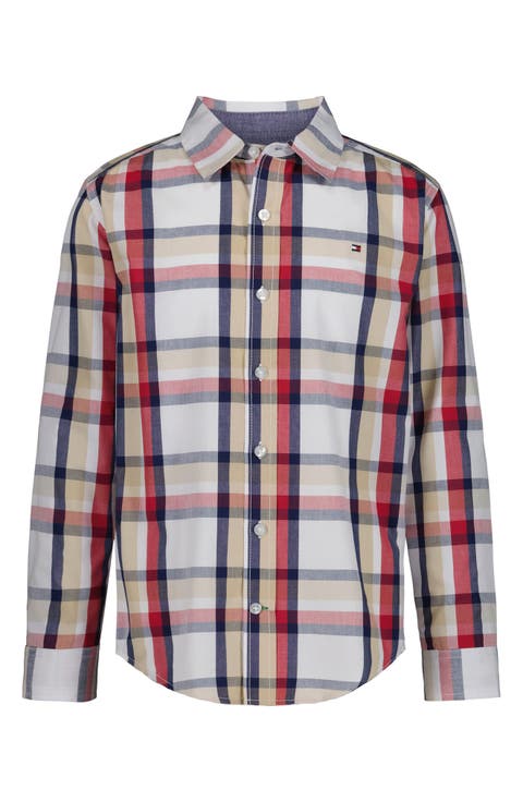 Kids' Plaid Button-Up Shirt (Big Kid)