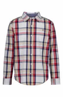 Tommy Hilfiger Kids' Plaid Button-Up Shirt
