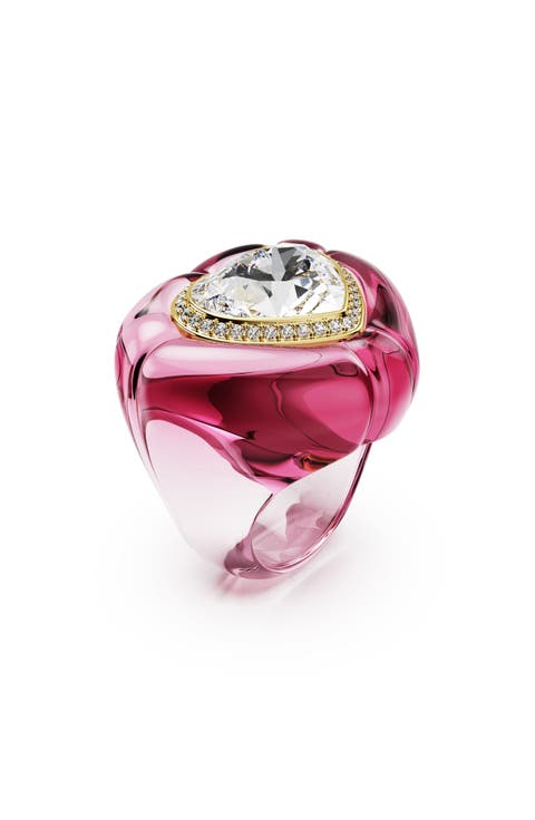 Dulcis Crystal Heart Cocktail Ring