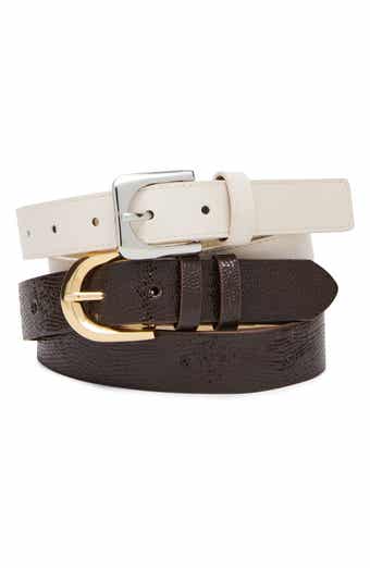 Set of 2 Faux Leather Belts