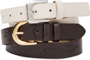 Steve Madden Set of 2 Faux Leather Belts