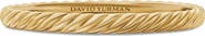 David Yurman Sculpted Cable Bangle Bracelet in 18K Yellow Gold, 6.2mm