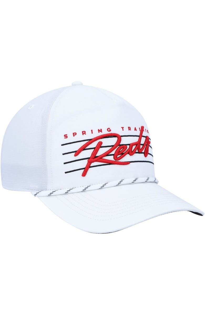 '47 Men's '47 White Cincinnati Reds Downburst Hitch Snapback Hat, Alternate, color,