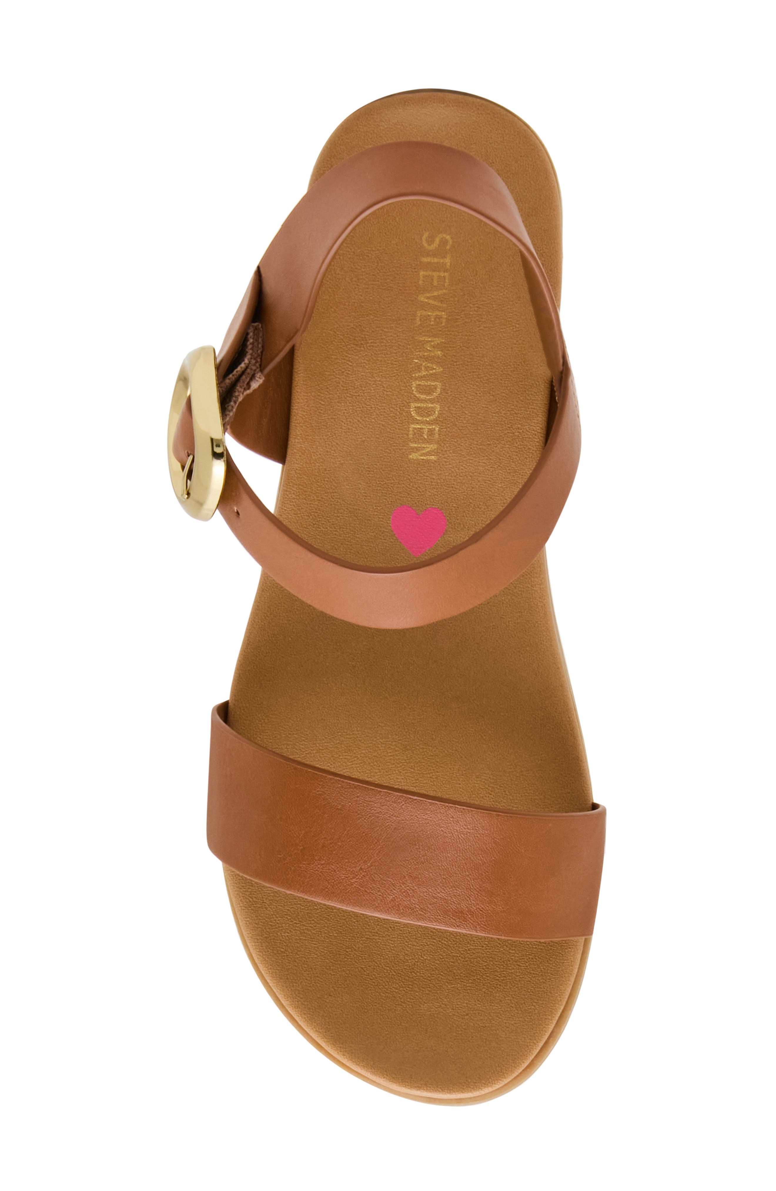 Kids' Tacee Flat Sandal, Alternate, color, COGNAC