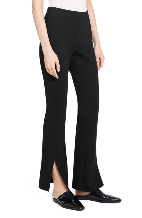 Theory Split Flare Leg Pants In Black