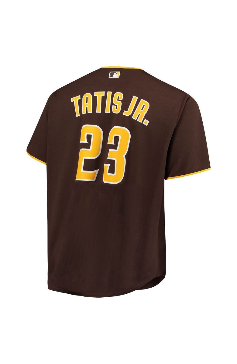 PROFILE Men's Fernando Tatis Jr. Brown San Diego Padres Big & Tall Replica Player Jersey, Alternate, color, Brown