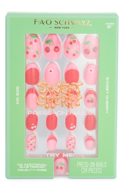 Kids' Sweet Cherry Press On Nails