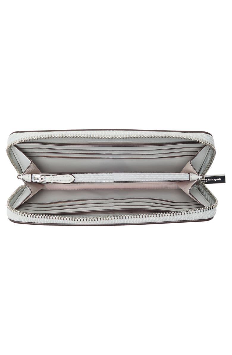 Kate Spade New York kenzie metallic leather wallet, Alternate, color, Lunar Light