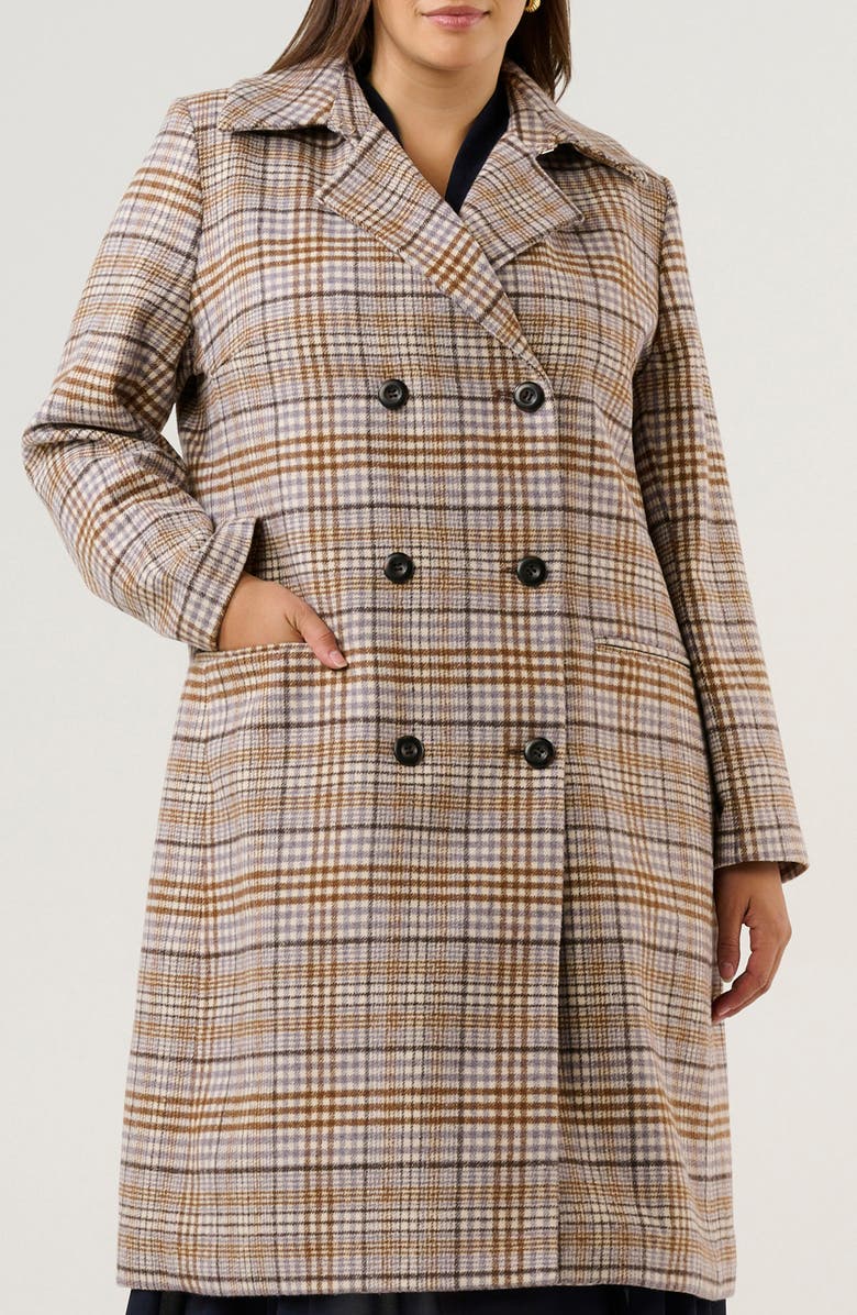 Estelle Frostfall Double Breasted Coat, Main, color, Frosted Cocoa