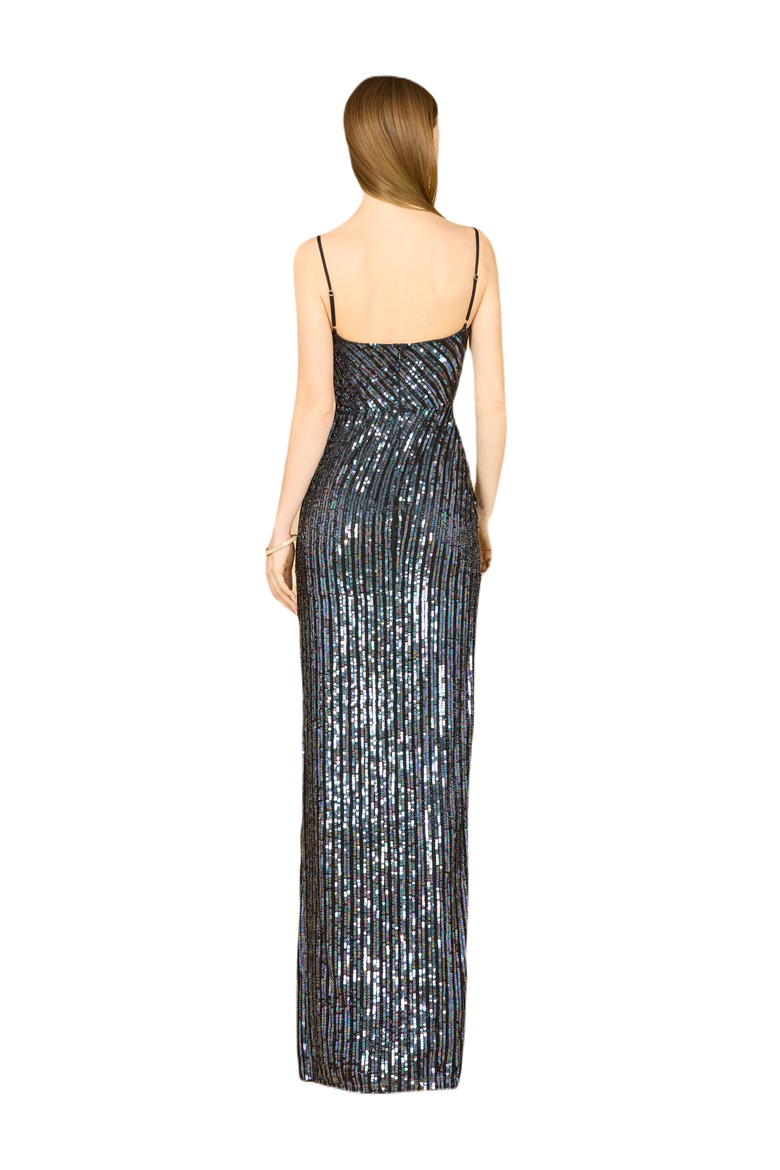 Tiffany Sequin Dress, Alternate, color, Black