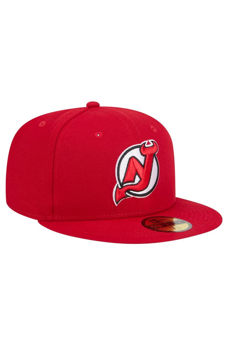 New Era Men's New Era Red New Jersey Devils Core 59FIFTY Fitted Hat, Alternate, color, Red