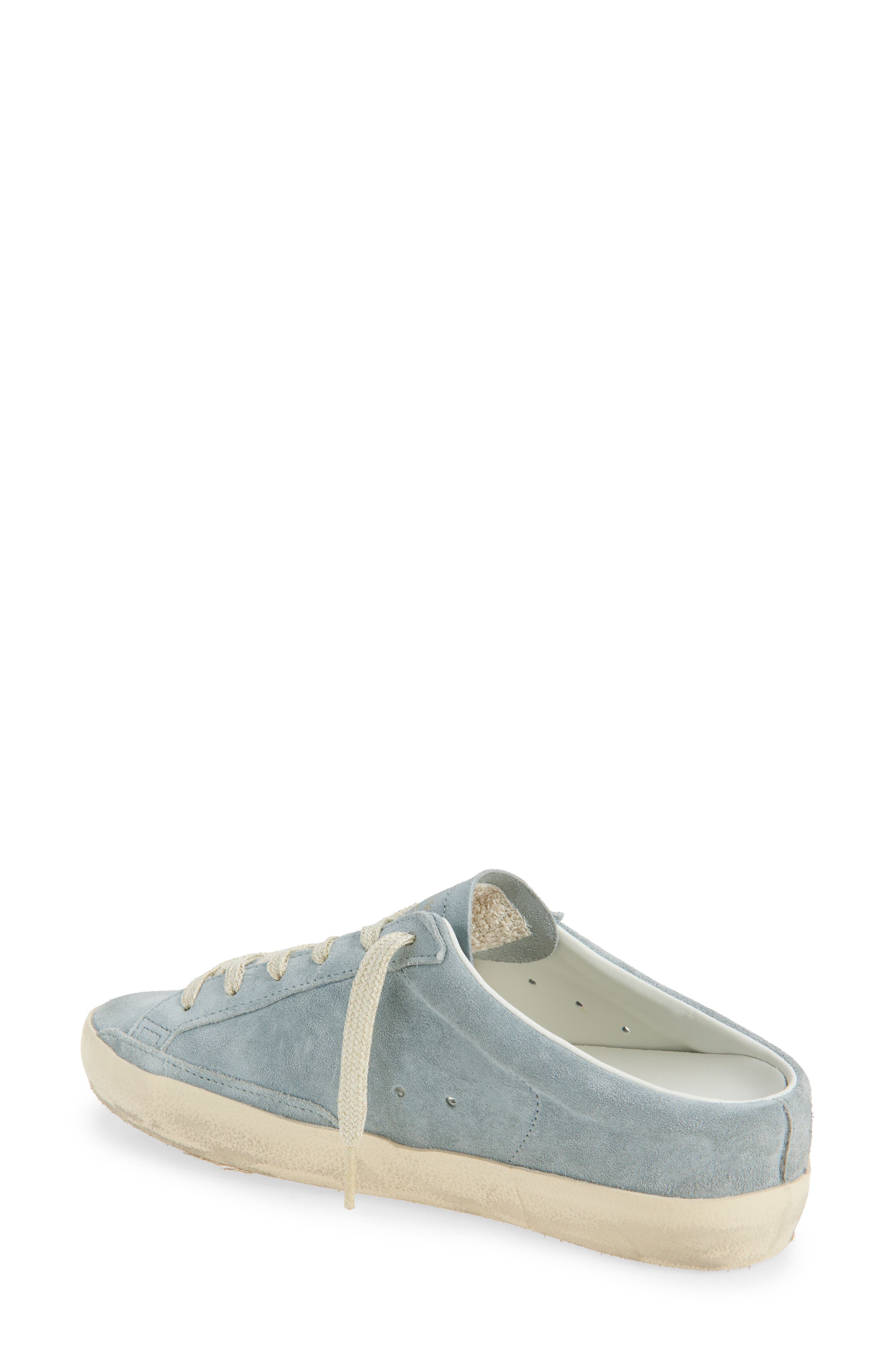 Golden Goose Super-Star Sabot Mule Sneaker, Alternate, color, Light Blue/ Beige