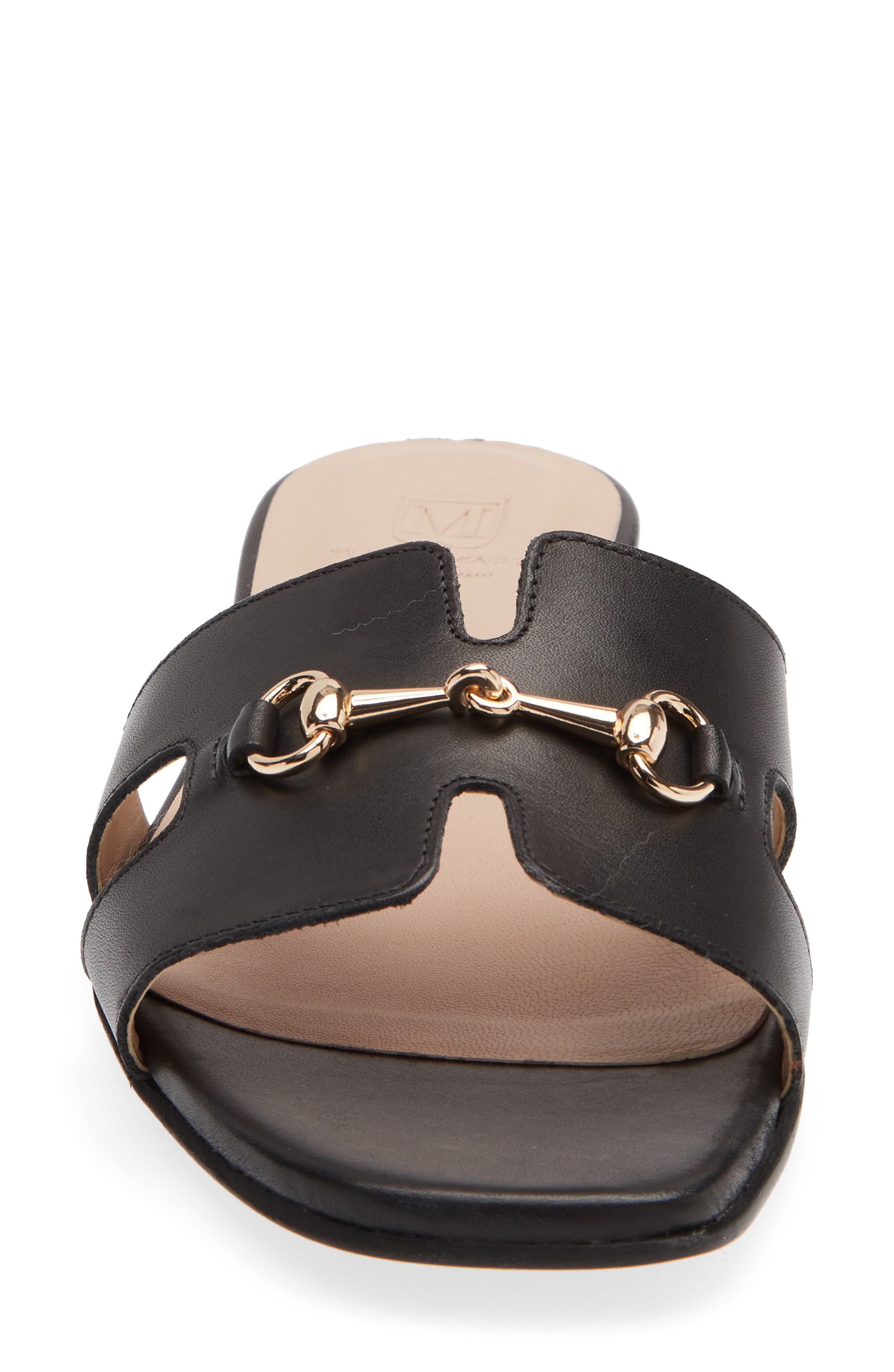 Bruno Magli Bit Slide Sandal, Alternate, color, Black Nappa