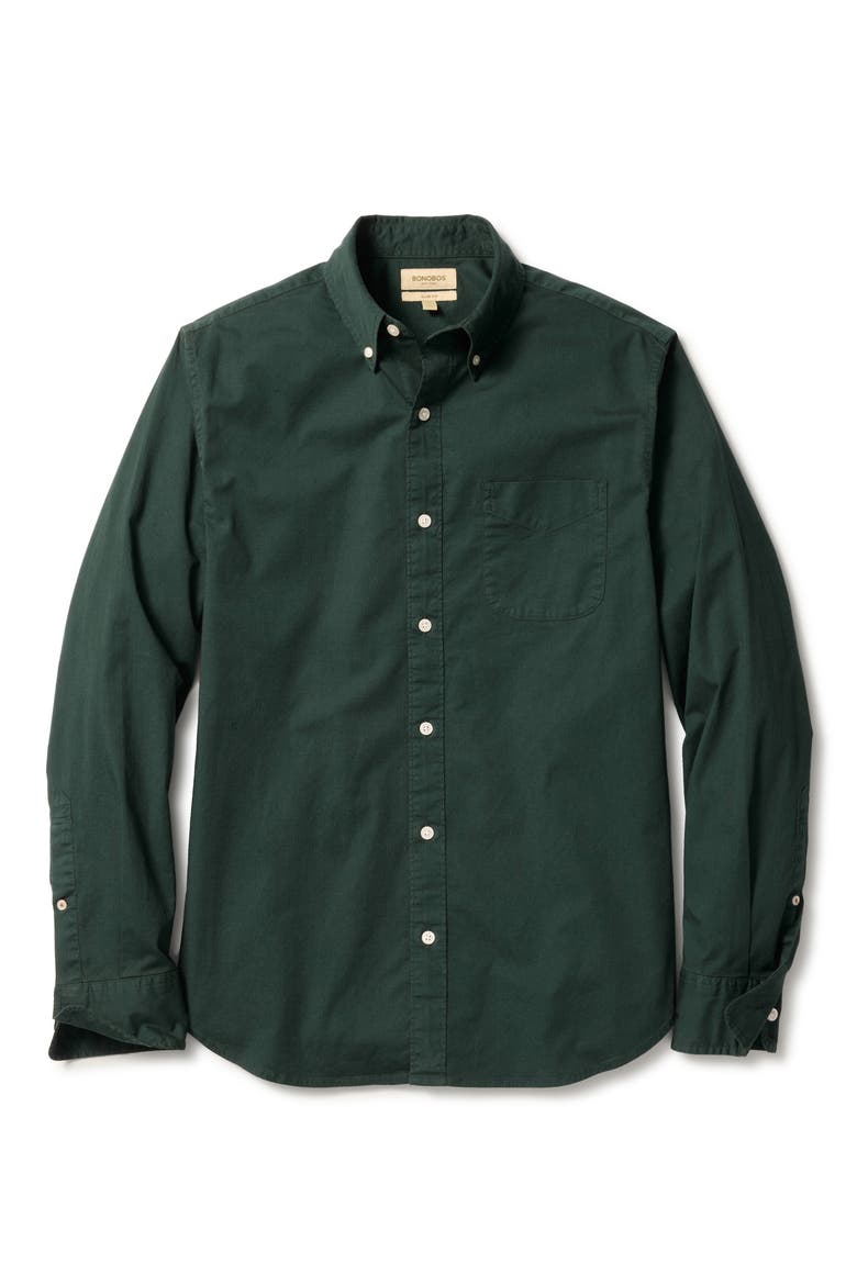Everyday Slim Fit Cotton Button-Down Oxford Shirt, Alternate, color, SCARAB