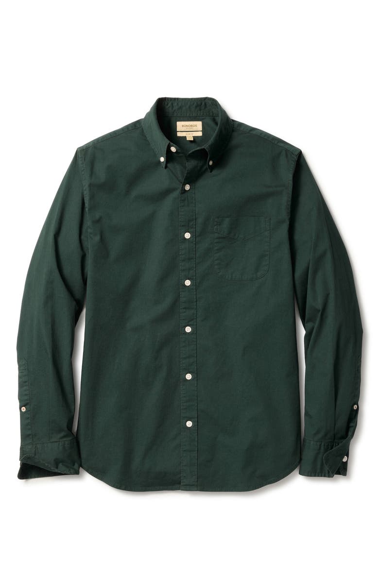 Bonobos Everyday Slim Fit Cotton Button-Down Oxford Shirt, Alternate, color, Scarab