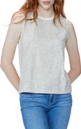 PAIGE Ryo Animal Print Stretch Cotton Tank Top
