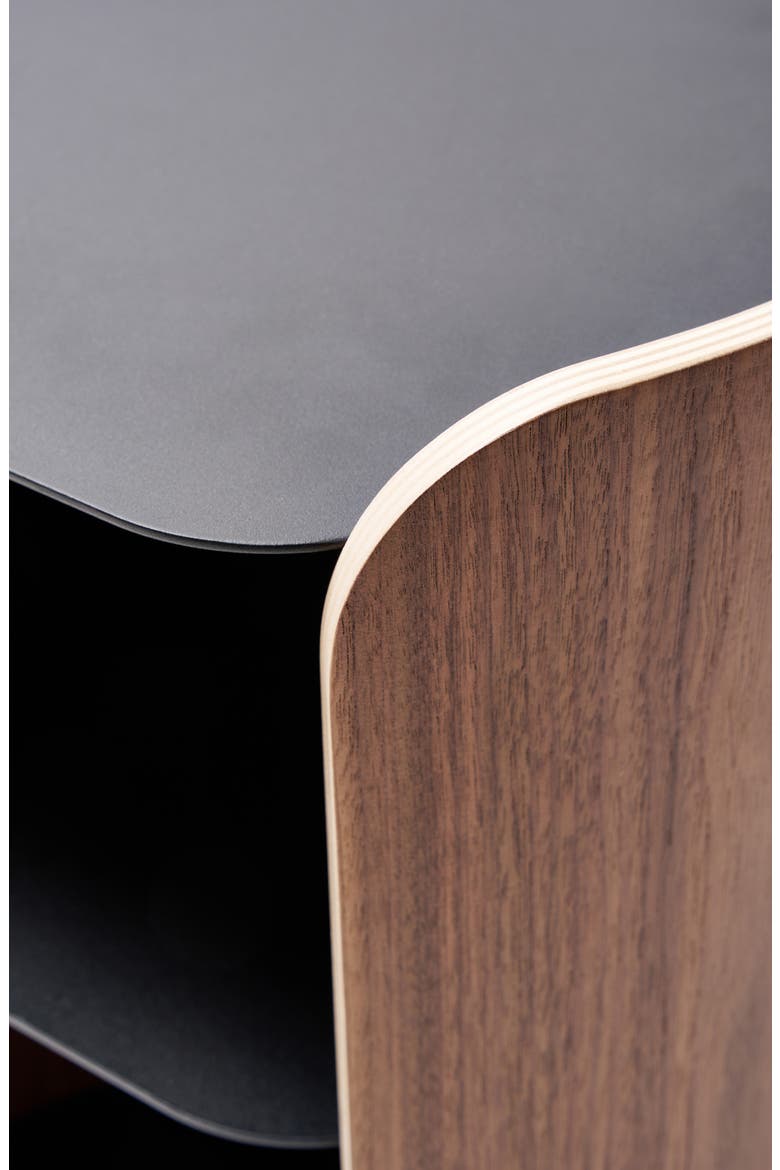Contour Wood & Steel Side Table, Alternate, color, BLACK
