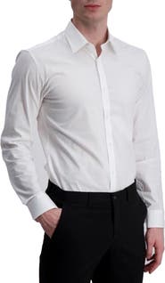 LINDBERGH Slim Fit Solid Long Sleeve Button-Up Shirt