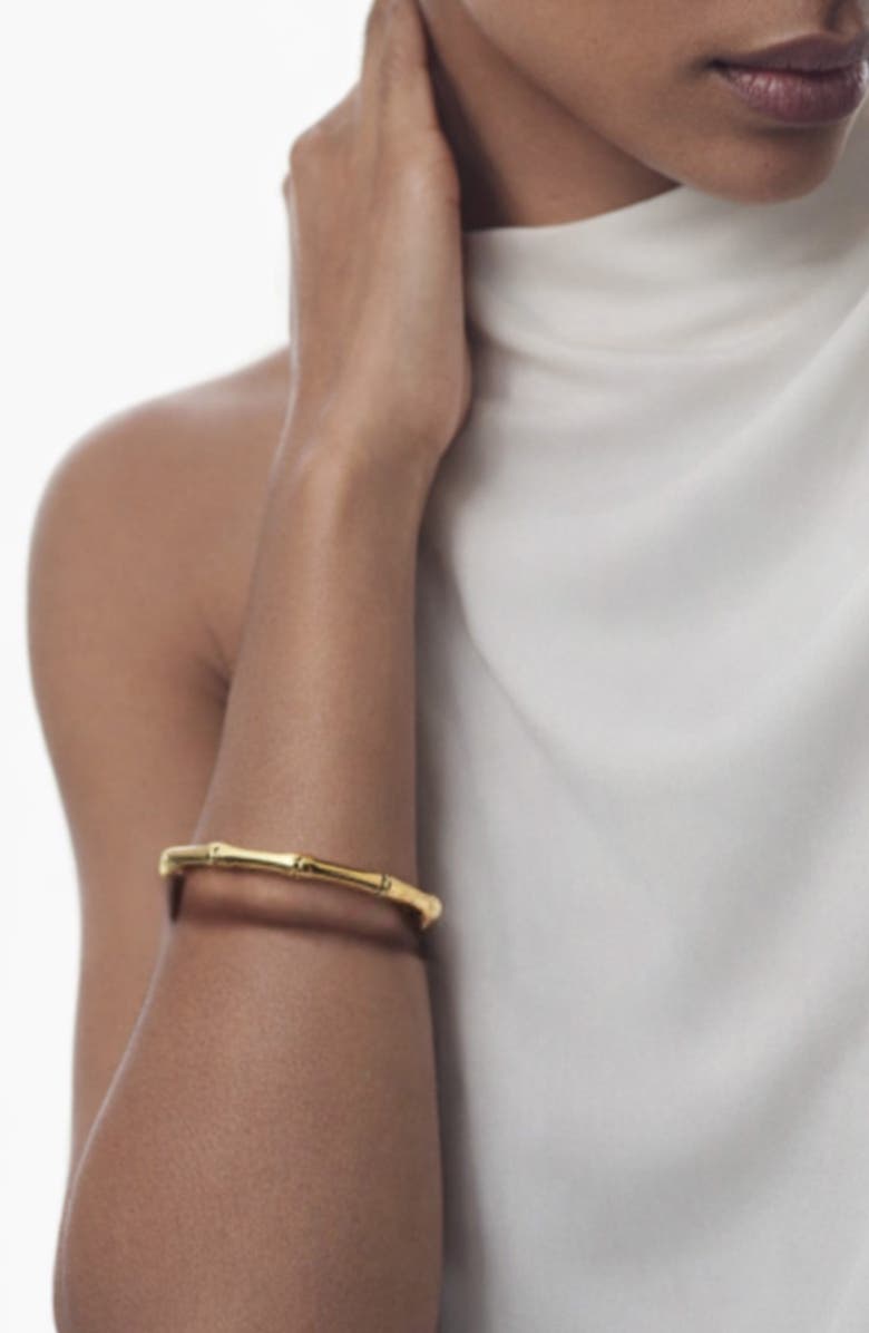 ARGENTO VIVO Bamboo Cuff Bracelet, Alternate, color, Gold