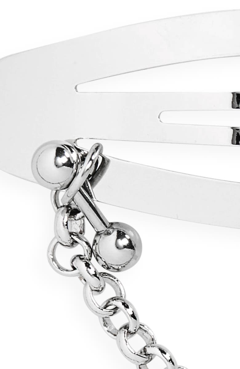 Justine Clenquet Holly Pierced Chain Hair Clip, Alternate, color, 