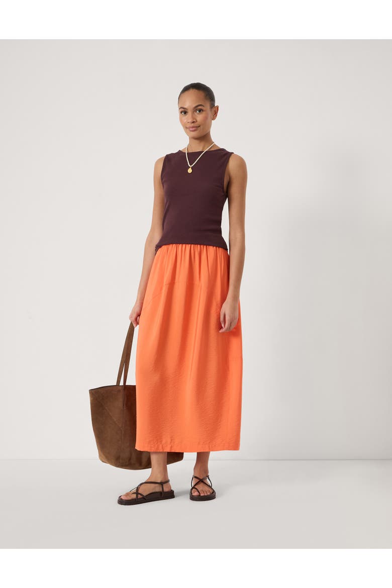 Liddie Air Flow Barrel Maxi Skirt, Alternate, color, Bright Orange
