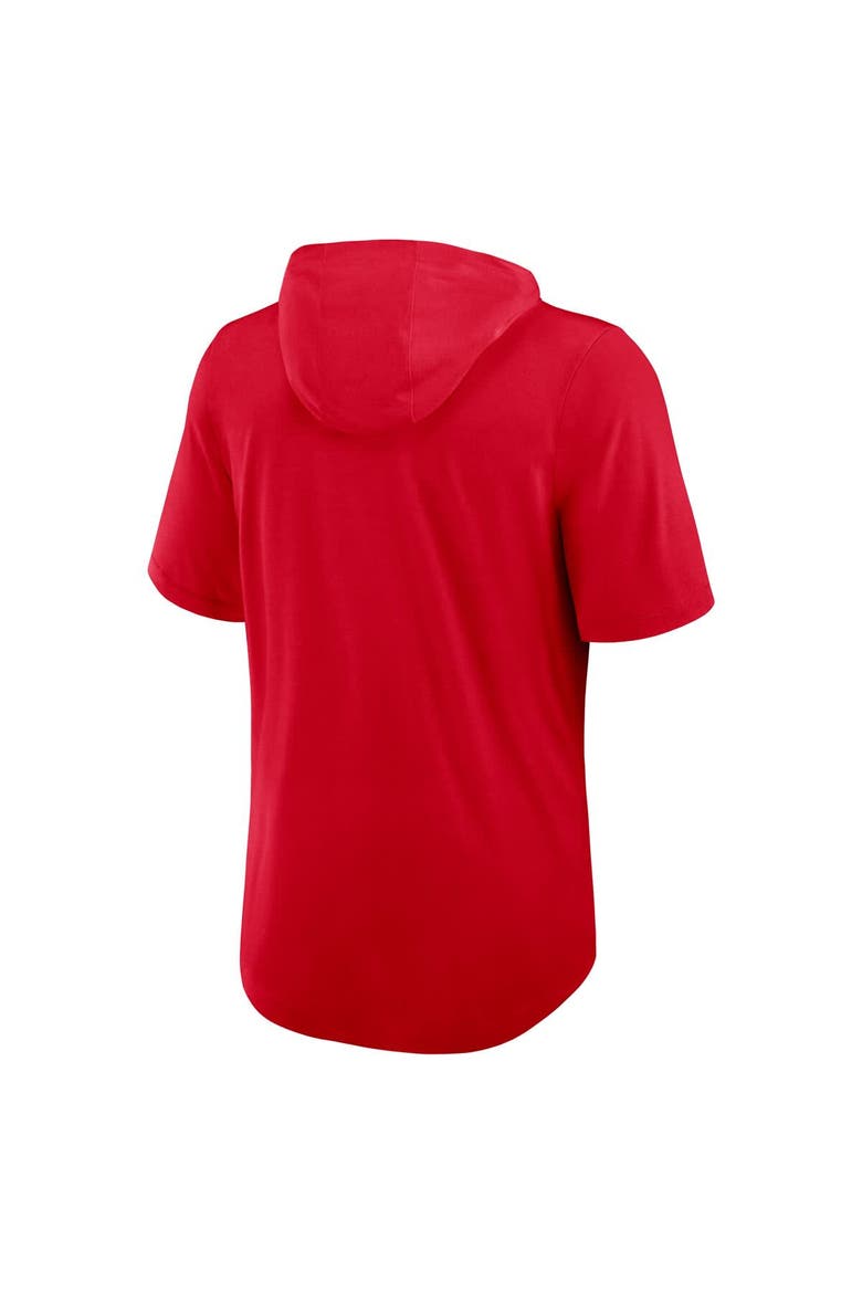 Men's Nike Red Kansas City Chiefs Lockup Tri-Blend Hoodie T-Shirt, Alternate, color, Red