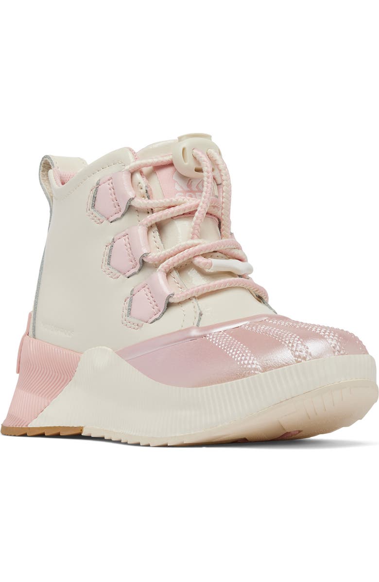 SOREL Kids' Out N About Waterproof Duck Boot, Main, color, Chalk/ Vintage Pink