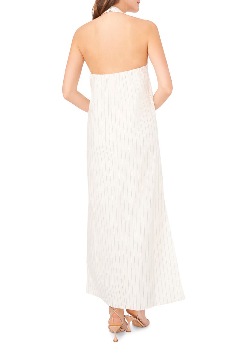 Twist Neck Maxi Dress, Alternate, color, NEW IVORY/ PINSTRIPE