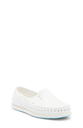 Native Shoes Kids' Howard Sugarlite Slip-on Sneaker In Shlwht/shlwht/srfrspckrb
