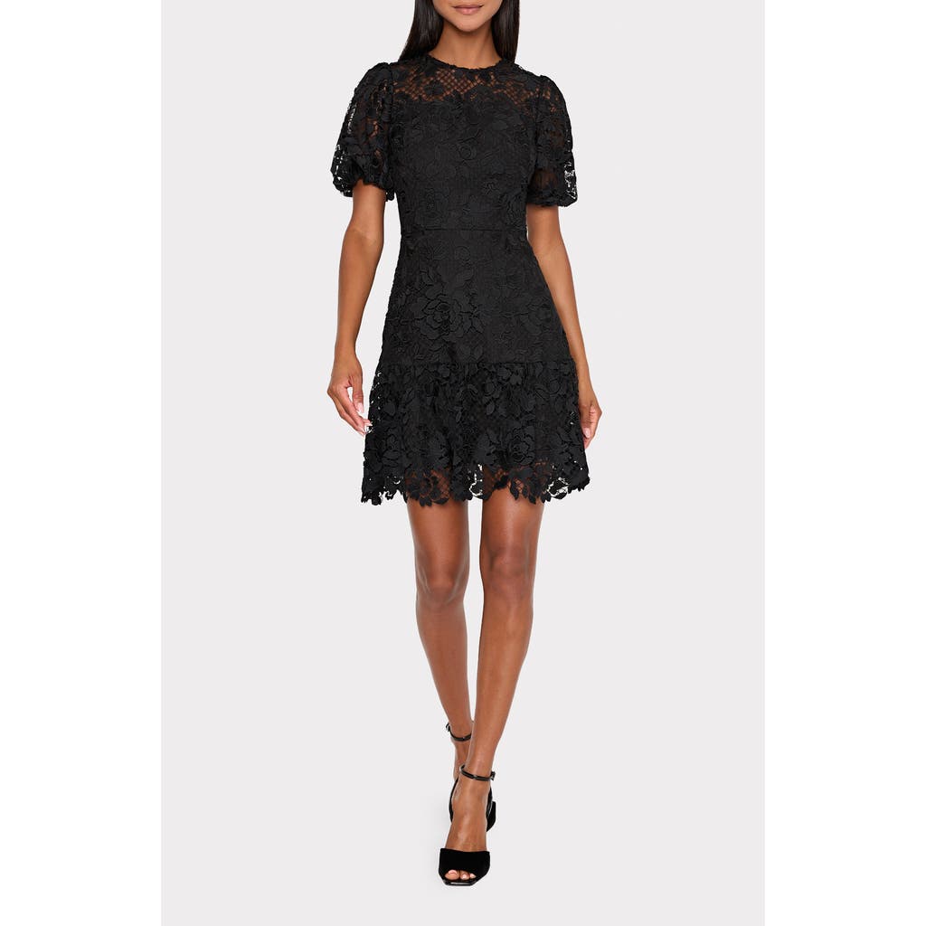 Milly Yasmin Rose Mosaic Mini Dress In Black