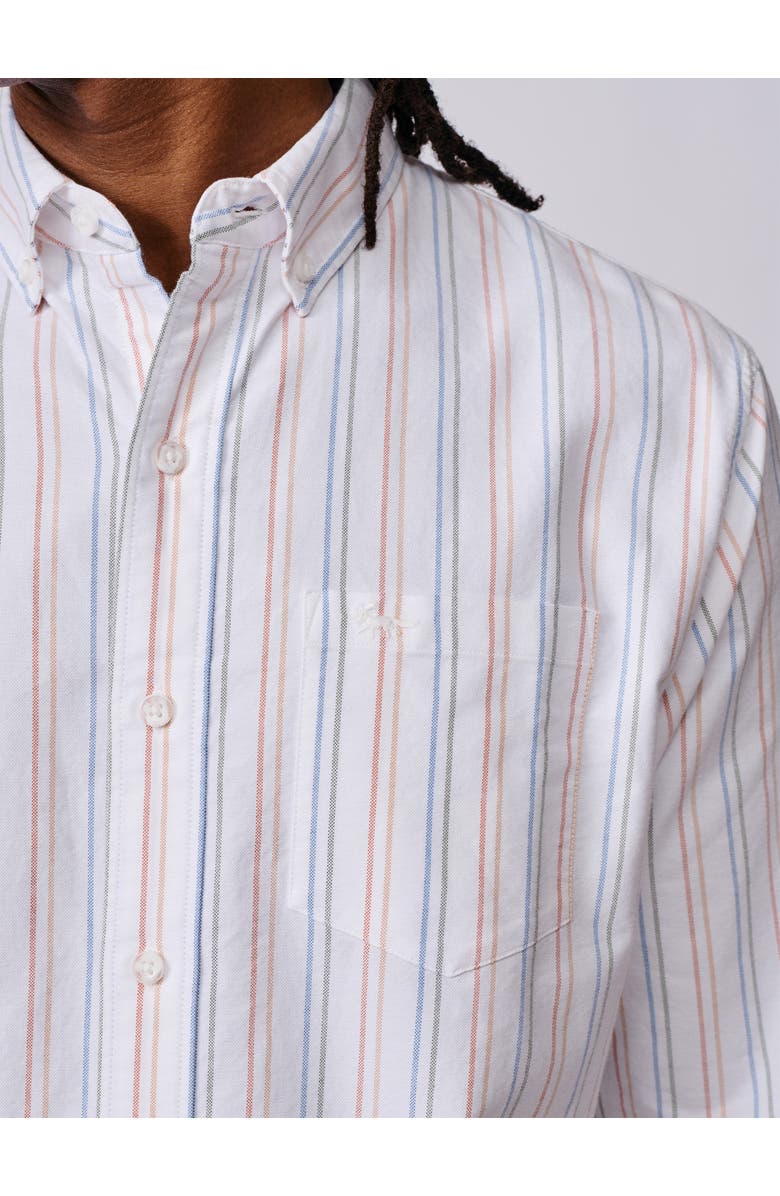 Aubin Aldridge Oxford Button Down Shirt, Alternate, color, Multi Colourful Stripe