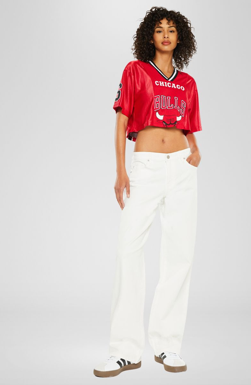 Kancan Penny Low Slung Baggy Jeans In White