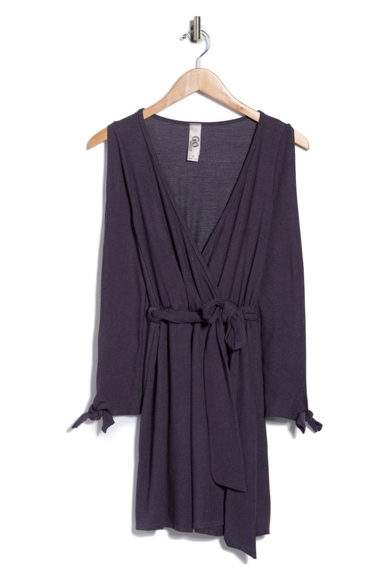 Long Sleeve Wrap Dress, Alternate, color, DEJA BLUE