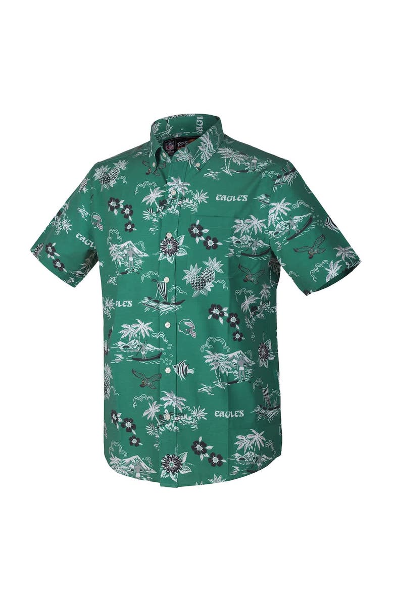 Reyn Spooner Men
s Reyn Spooner Green Philadelphia Eagles Throwback Kekai Performance Button-Down Shirt, Alternate, color, Green